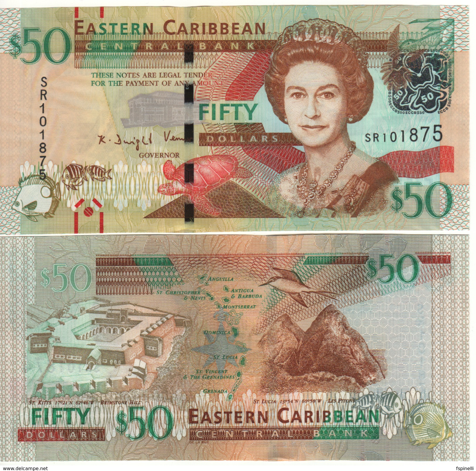 EAST CARIBBEAN. New   $ 50 Added Features  For Blinds. 2016.  UNC - Caraïbes Orientales