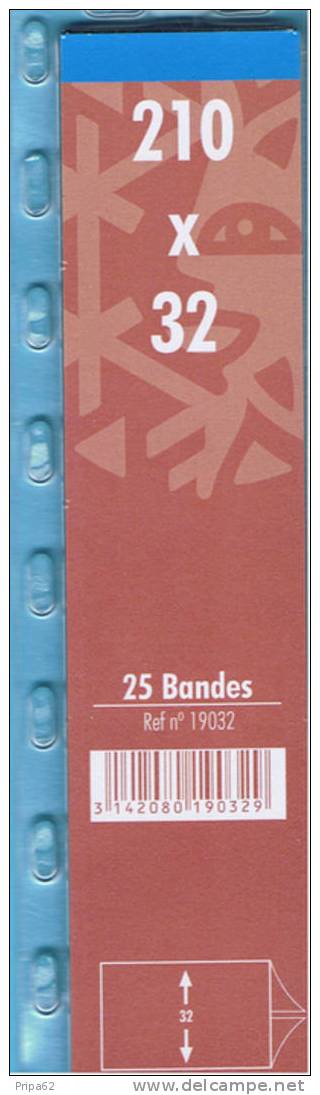 25 Bandes Double Soudure Fond Noir 210x32mm - Clear Sleeves