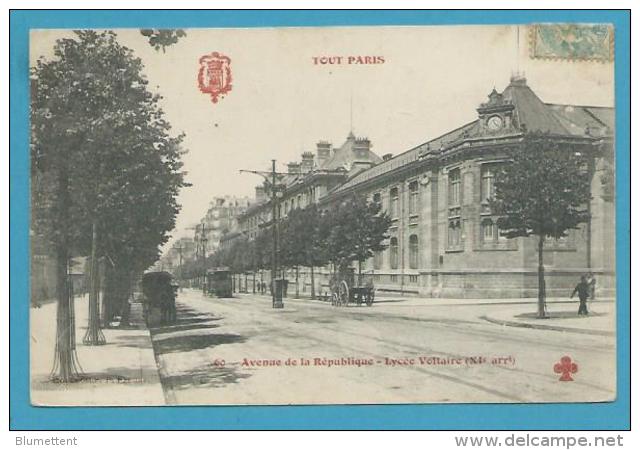 CPA TOUT PARIS 60 Edition FLEURY - Avenue De La République Tramway Lycée Voltaire (XIème Arrt.) - Arrondissement: 11