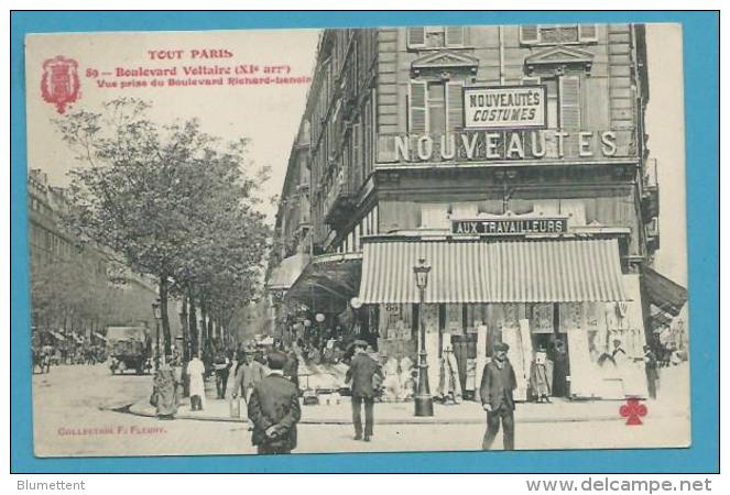 CPA TOUT PARIS 89 Edition FLEURY - Belle Devanture De Magasin Boulevard Voltaire (XIème Arrt.) - Arrondissement: 11