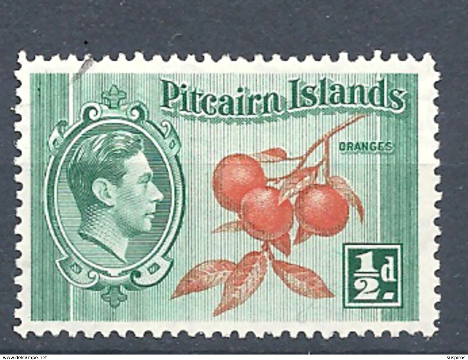PITCAIRN ISLANDS    1940 King George VI, Scenes From The History Of Mutiny "Bounty"USED   Citrus Sinensis - Pitcairn
