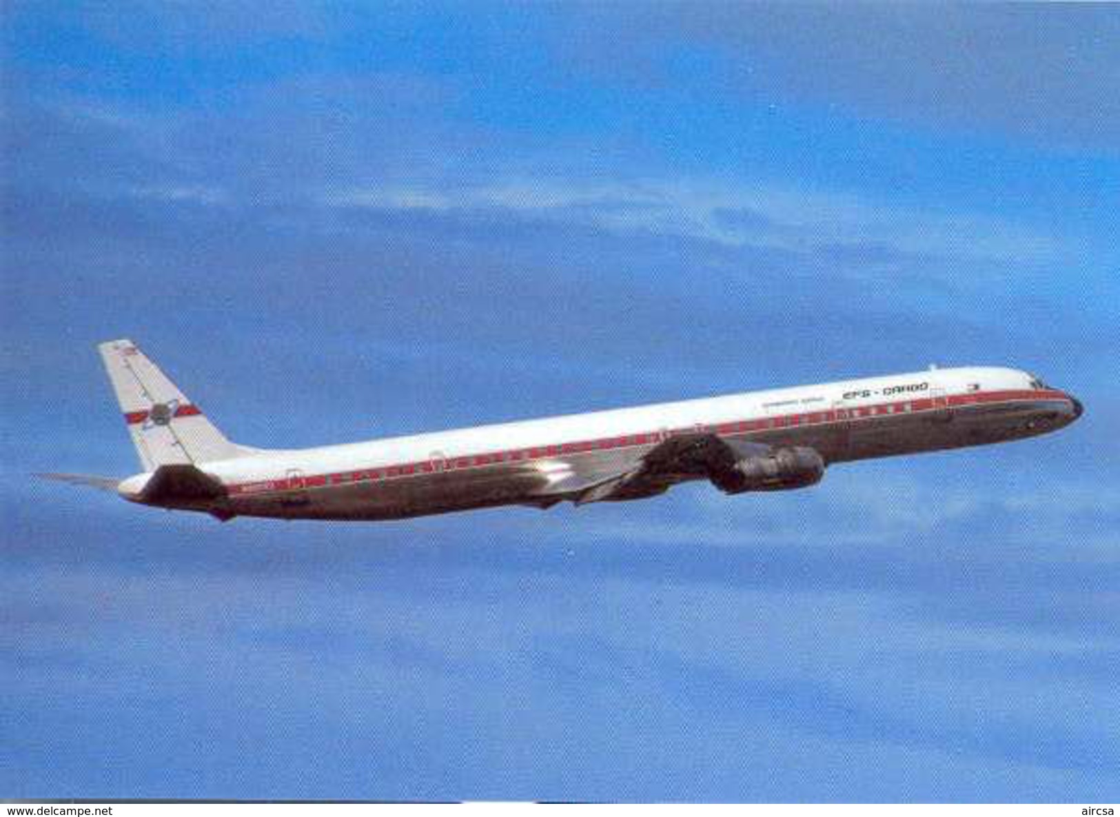 Aviation Postcard-076  SEABOARD WORLD/EFS Cargo Douglas DC-8 - 1946-....: Modern Tijdperk