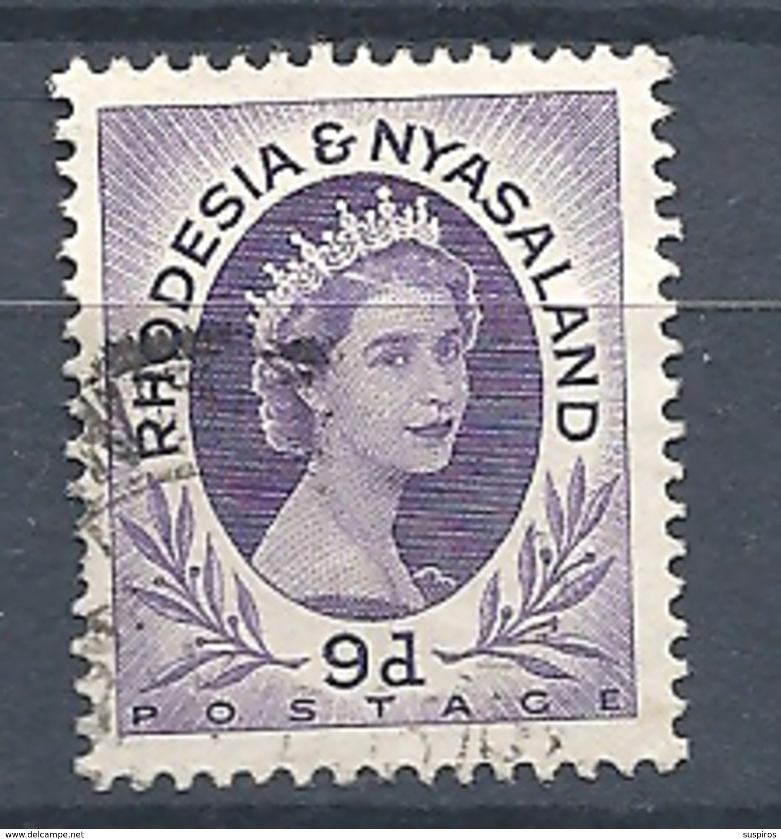 RHODESIA & NYASALAND 1954 Queen Elizabeth II USED - Rhodesia & Nyasaland (1954-1963)