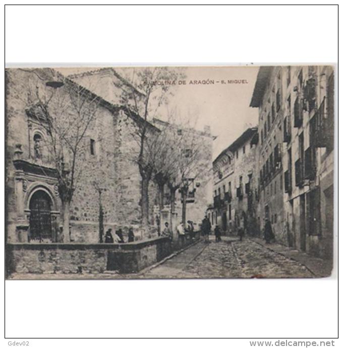 GDLJRTP6785-LFTD6169.Tarjeta Postal DE GUADALAJARA.Casa,arboles,PLAZA Y VISTA DE MOLINA DE ARAGON,1915 - Guadalajara