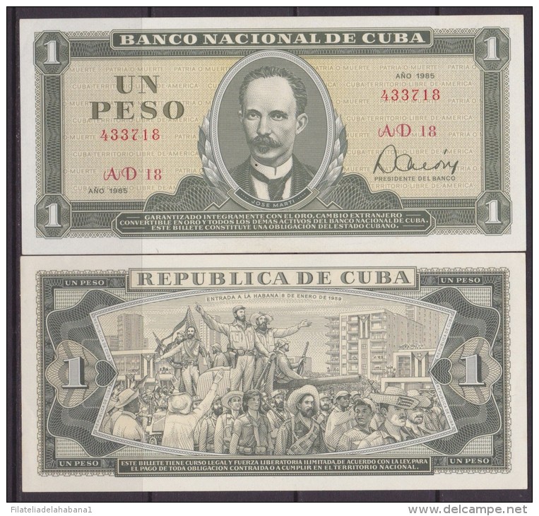 1985-BK-33 CUBA 1985 1$ JOSE MARTI UNC. - Cuba