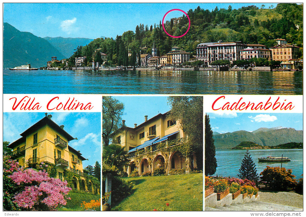 Villa Collina, Cadenabbia,  Lago Di Como, CO Como, Italy Postcard Posted 2014 Stamp - Como