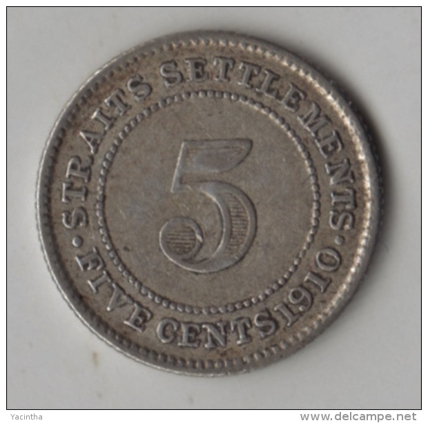 @Y@   Straits Settlements   5 Cent  1910  (4069) - Inde