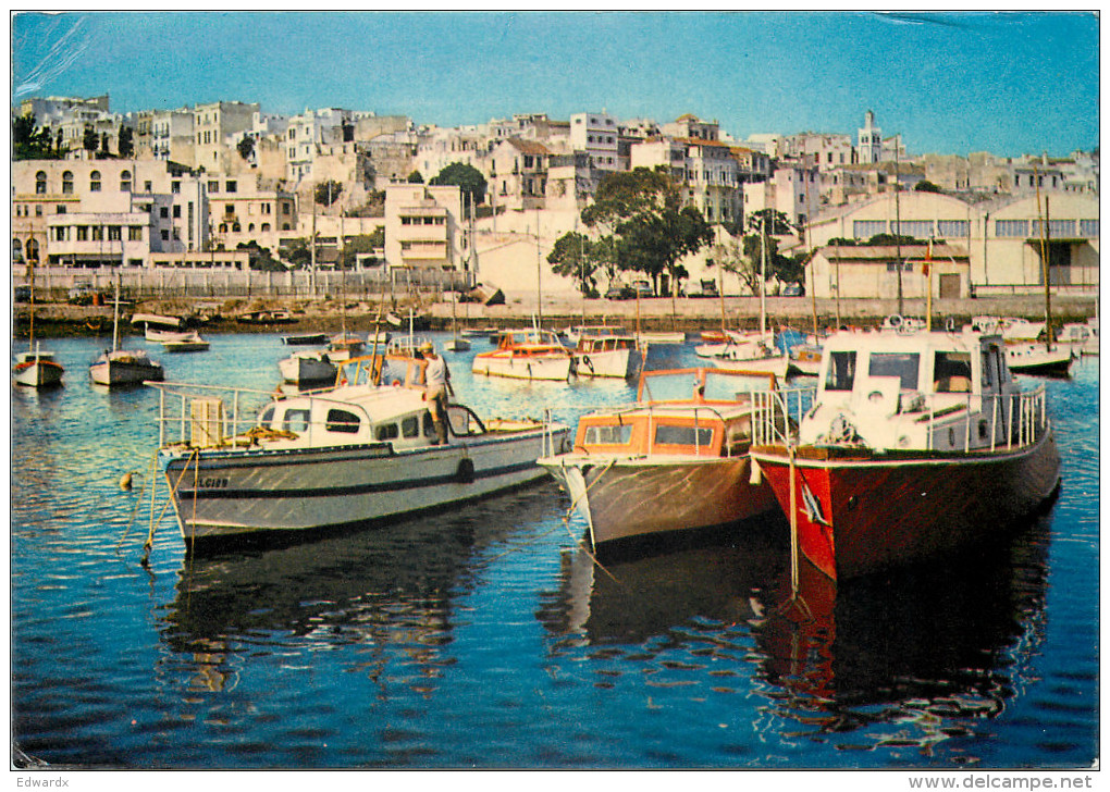 Port, Tanger, Morocco Postcard Posted 1973 Stamp - Tanger