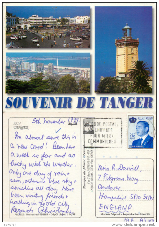 Tanger, Morocco Postcard Posted 1999 Stamp - Tanger