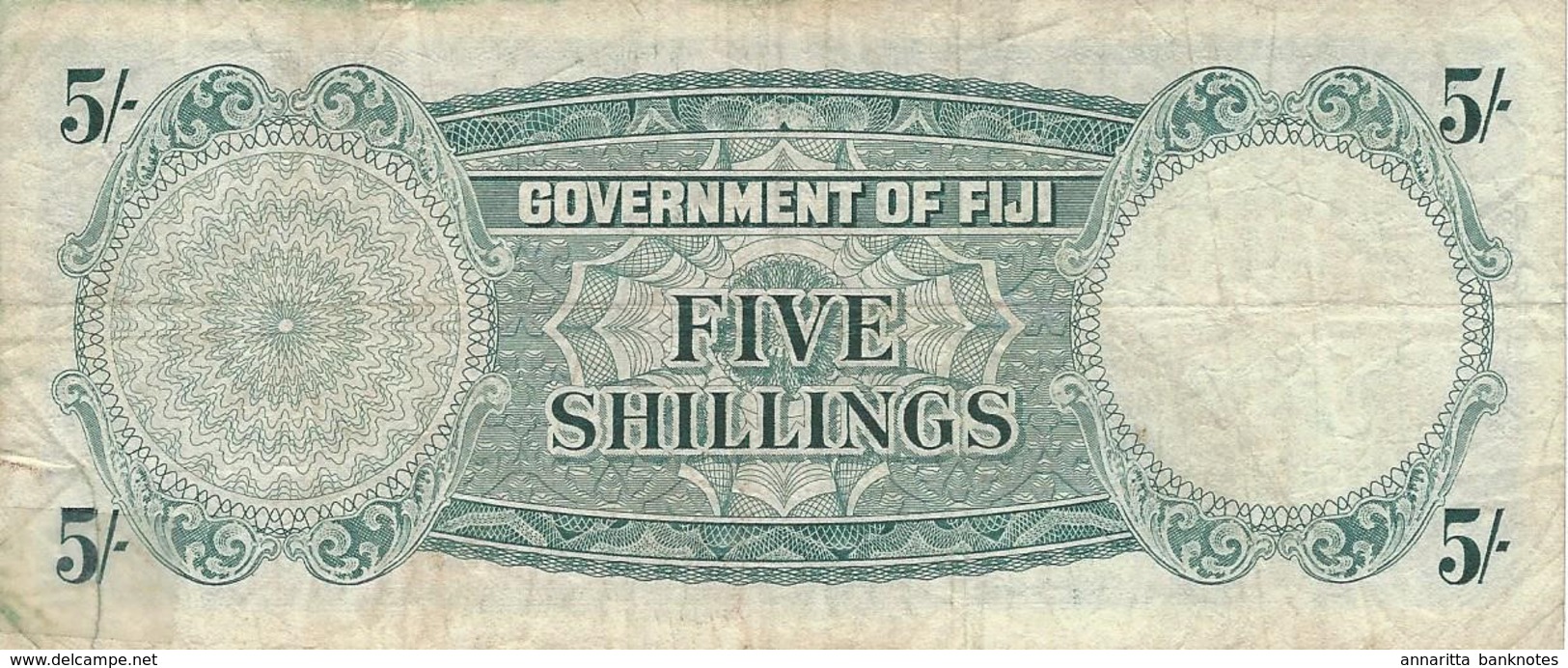 FIJI 5 SHILLINGS 01.10.1965 P-51e VF S/N C/14 87836 [FJ328e] - Fiji