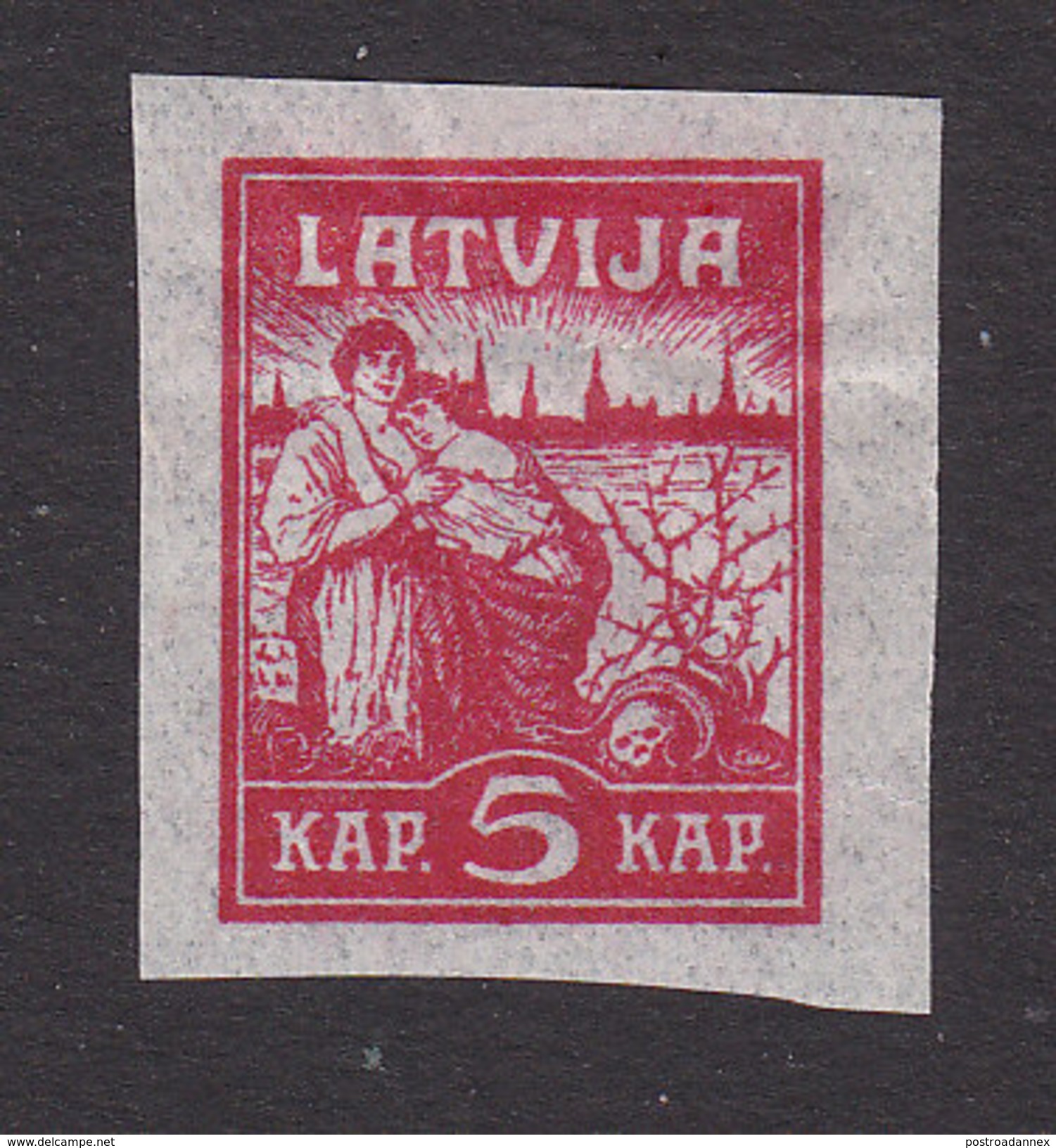 Latvia, Scott #49, Mint Hinged, Liberation Of Riga, Issued 1919 - Latvia