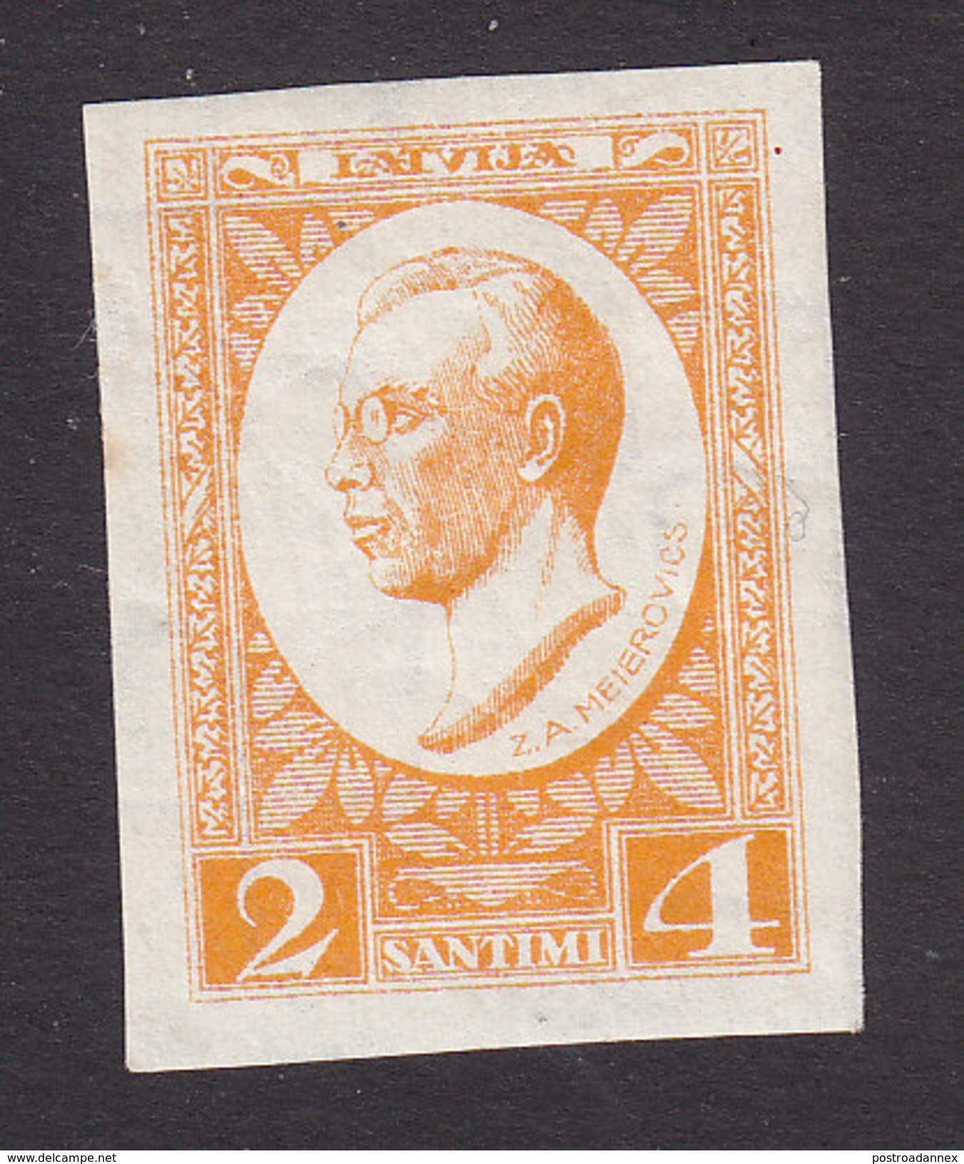 Latvia, Scott #B46, Mint Hinged, Z.A. Meierovics, Issued 1929 - Letland