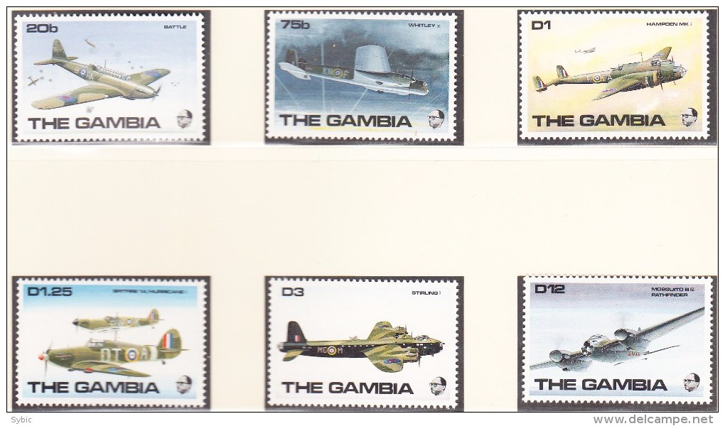 GAMBIE - 1990 - Avions - Yvert 893/898 + BF 90 -  Neufs ** - Gambie (1965-...)