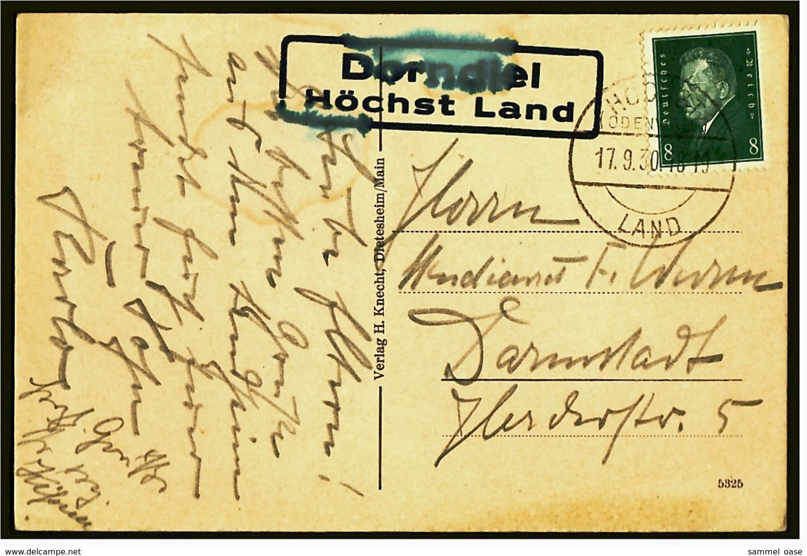 Groß-Umstadt / Stadtteil Dorndiel / Odw. -  Jugendherberge U. Landheim  -  Ansichtskarte Ca. 1930  (6086) - Hoechst