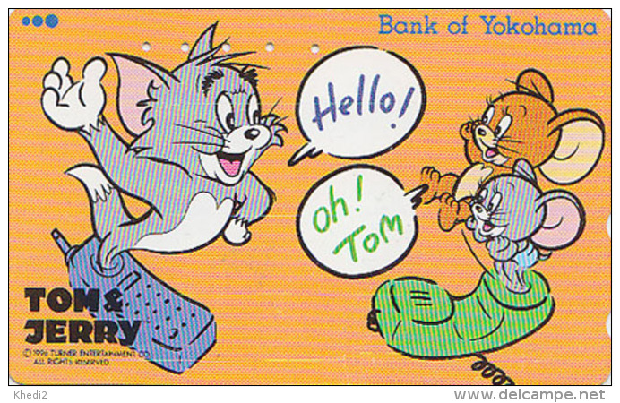 Télécarte Japon - BD COMICS - TOM & JERRY - BANQUE YOKOHAMA BANK - CHAT & SOURIS - CAT & MOUSE Japan Phonecard  - 48 - Comics