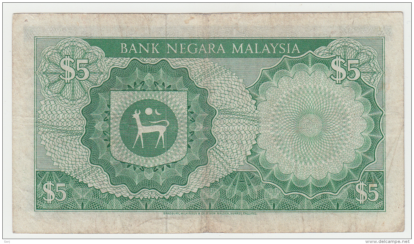 Malaysia 5 Ringgit 1967 - 1972 VF+ Pick 2a 2 A - Malasia