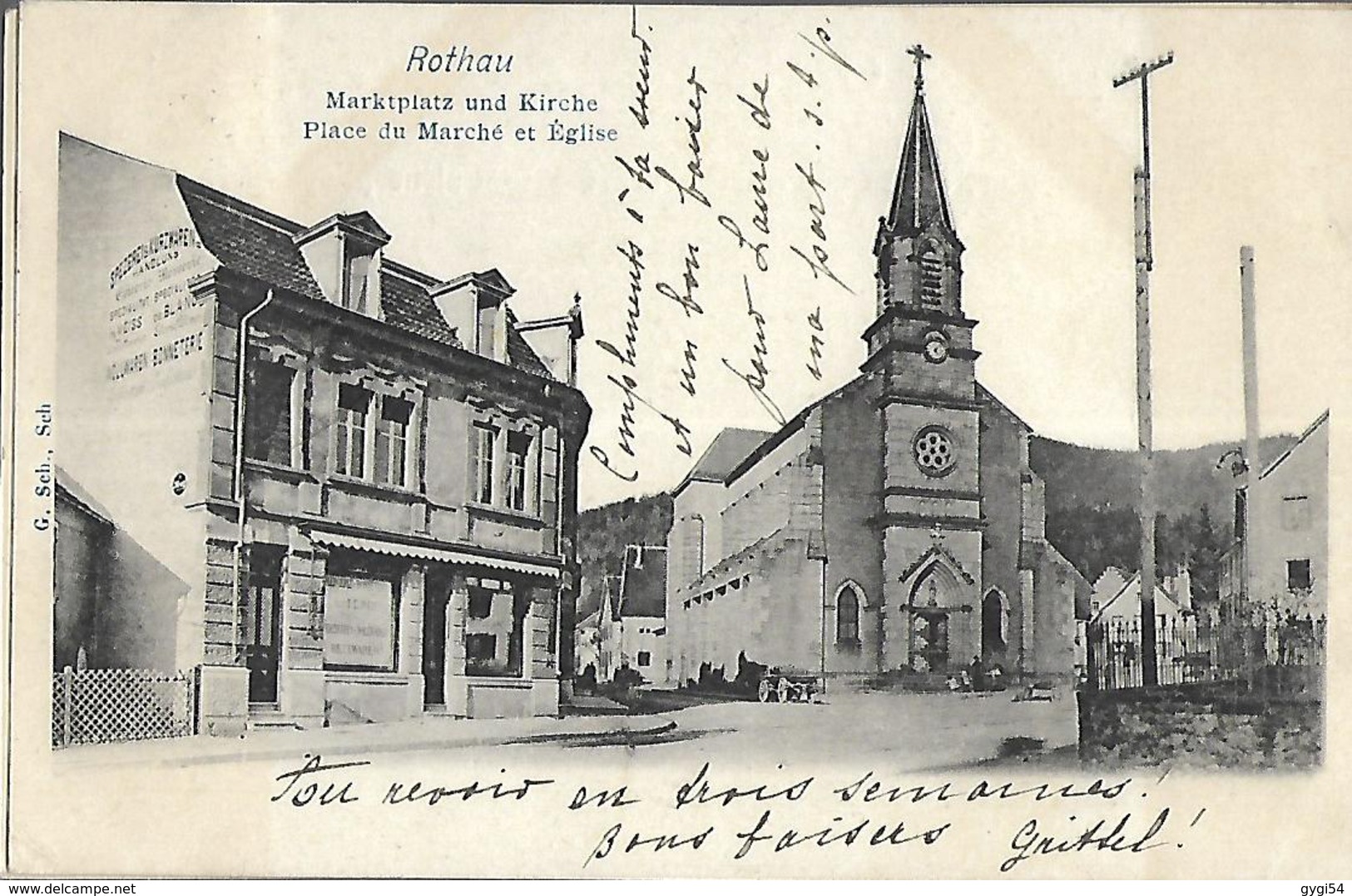 67   ROTHAU Marktplatz Kirche - Rothau