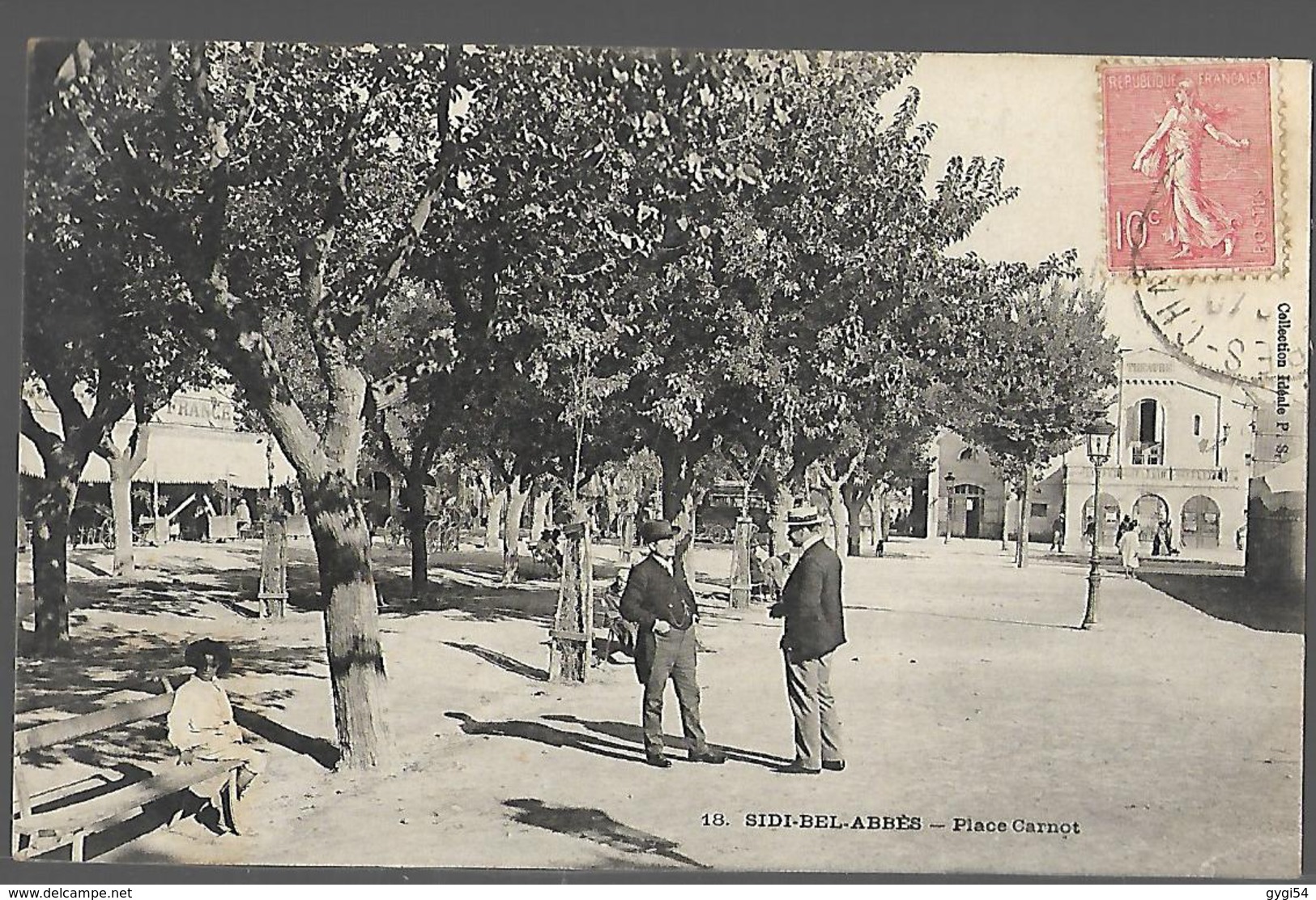 Sidi - Bel - Abbès  Place Carnot  CPA 1907 - Sidi-bel-Abbes