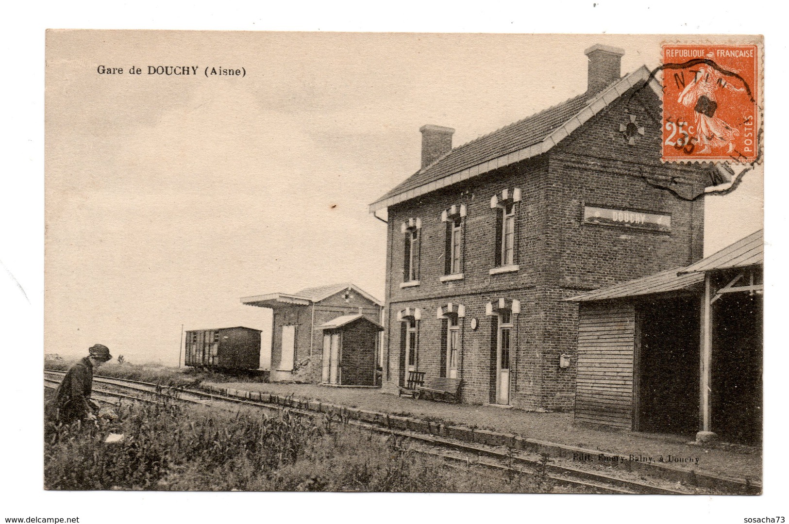 Cpa # Gare De Douchy - Autres & Non Classés