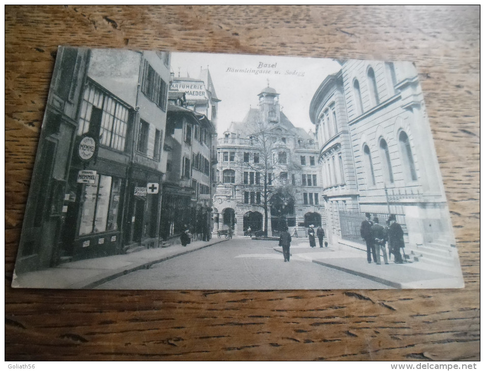 CPA De Basel (Bâle) - Bäumleingasse U. Sodegg - Carte Très Animée, Boutiques Et Passants - Bâle