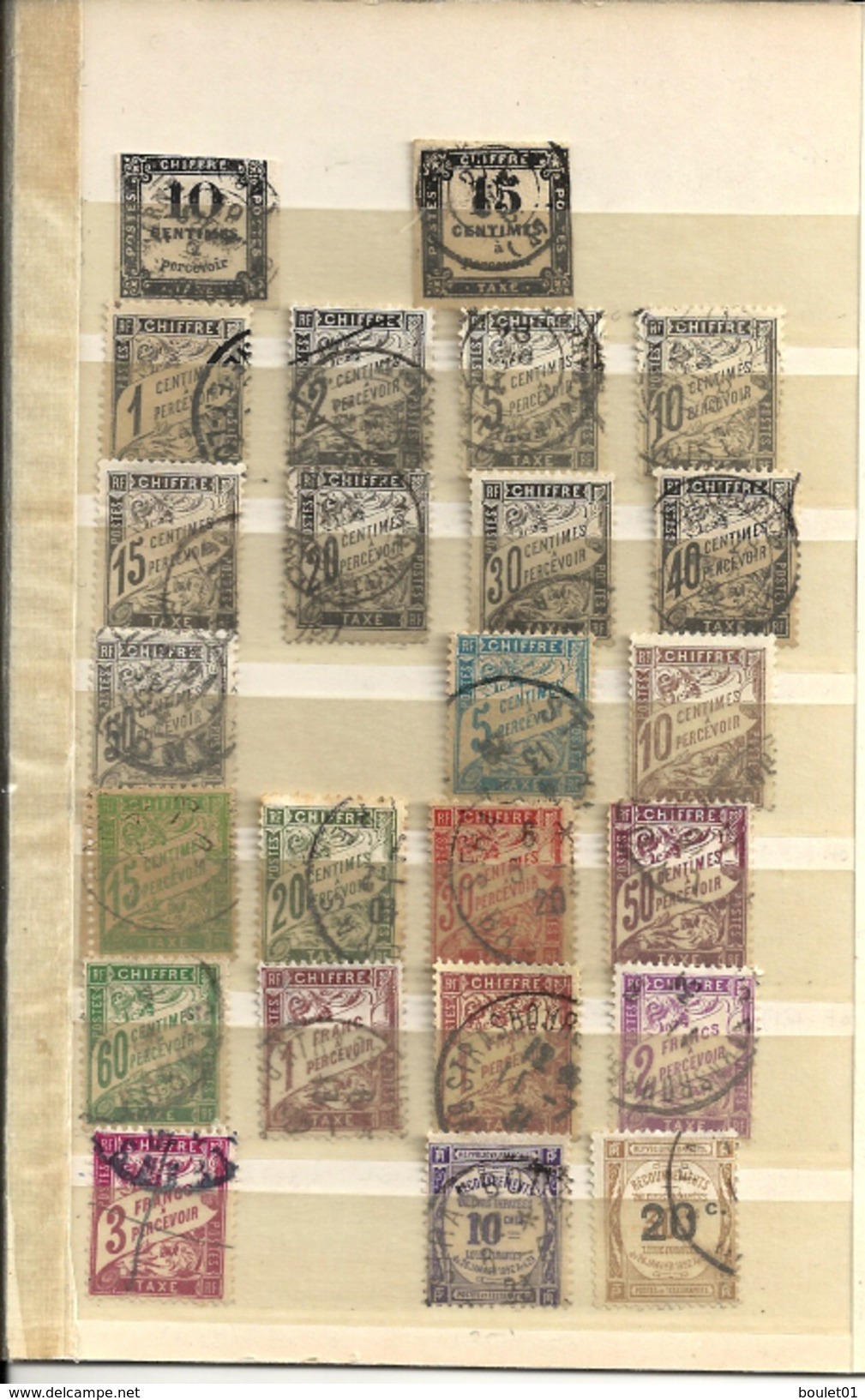 Bon Lot De 45 Timbres Taxes Oblitèrés Du N° 2 Au N 94   ( De Bonnes Valeurs Voir Les 2 Scans) - Collezioni