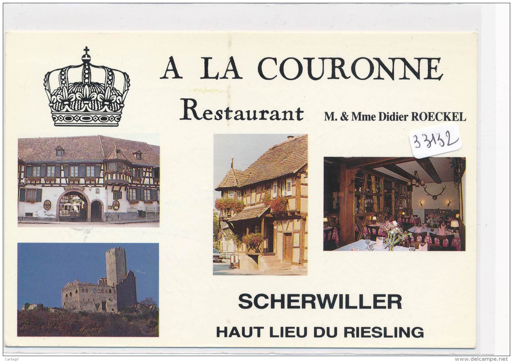CPM GF - 67 - Scherwiller - Multivues Restaurant " A La Couronne" - Autres & Non Classés