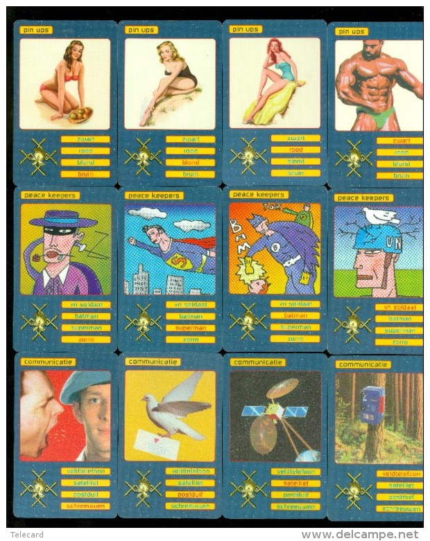 RARE * COMPLETE SET 36 TELEFOONKAARTEN * SFOR NEDERLAND FL 50,00 Soldiers On Mission LIMITED EDITION * PHONECARDS - Army