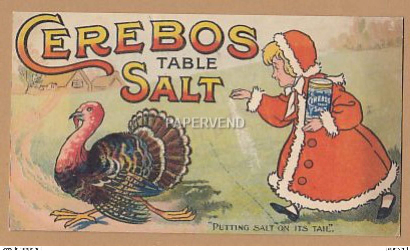 Advertising  Cerebos Salt Girl Putting Salt On A Turkey's Tail  42 - Advertising