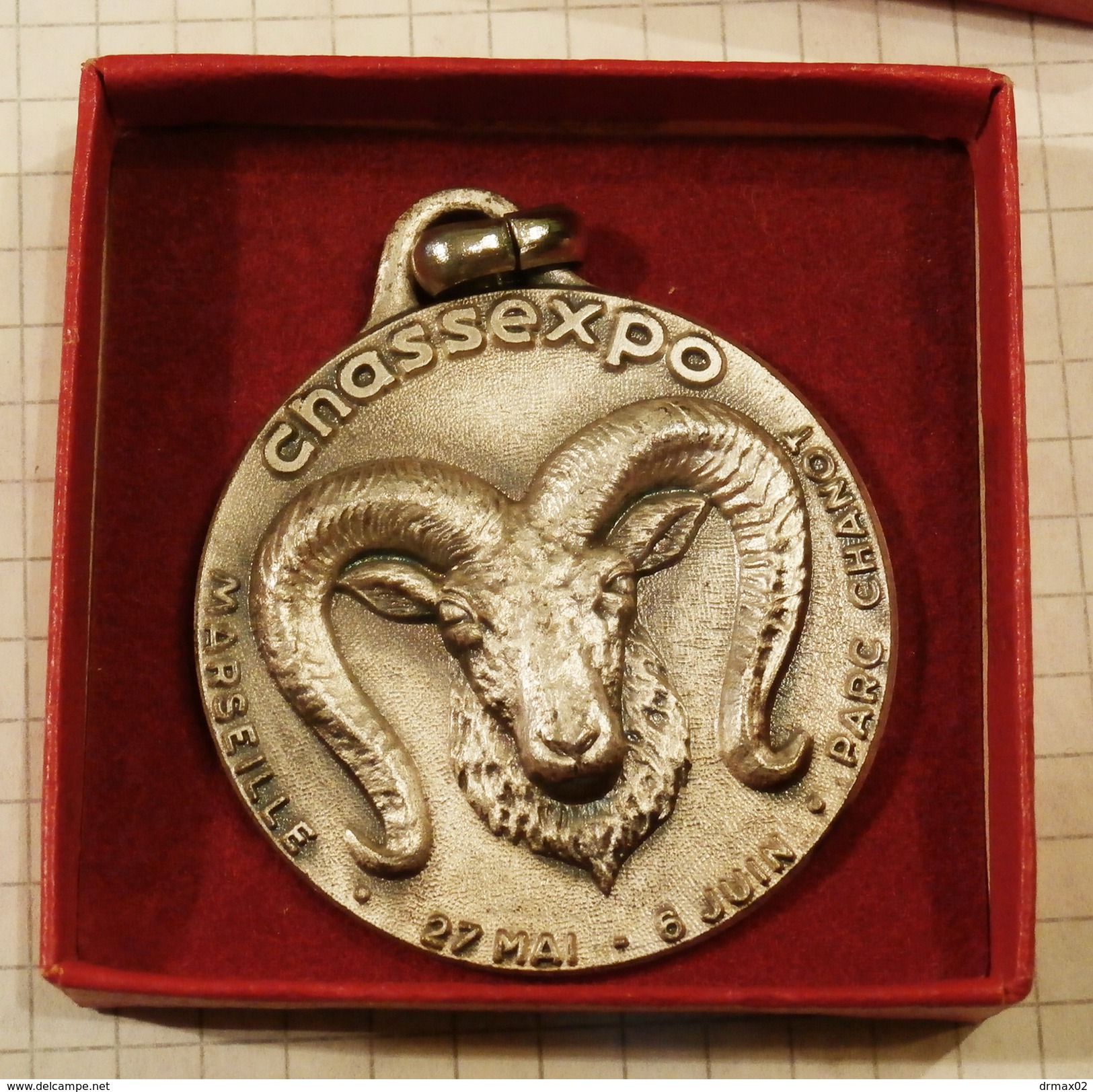 INTERNATIONAL HUNTING EXHIBITION Medal Marseille EXPO 1977 Moufflon Chasse Jagd FRANCE - Autres & Non Classés