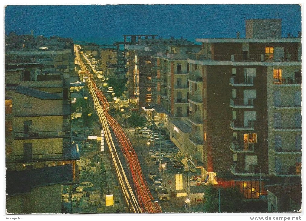 T734 Igea Marina (Rimini) - Panorama Di Notte - Notturno Night Nuit Nacht Noche / Non Viaggiata - Autres & Non Classés