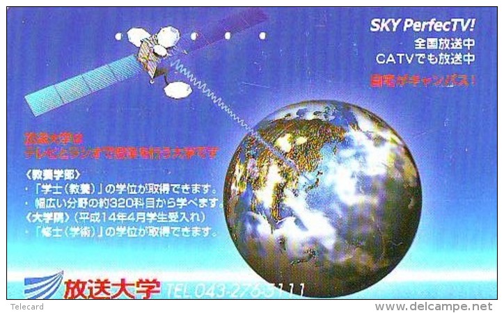 Télécarte Japon  SATELLITE  (790) ESPACE * TERRESTRE * MAPPEMONDE * Telefonkarte Phonecard JAPAN * GLOBE - Espace