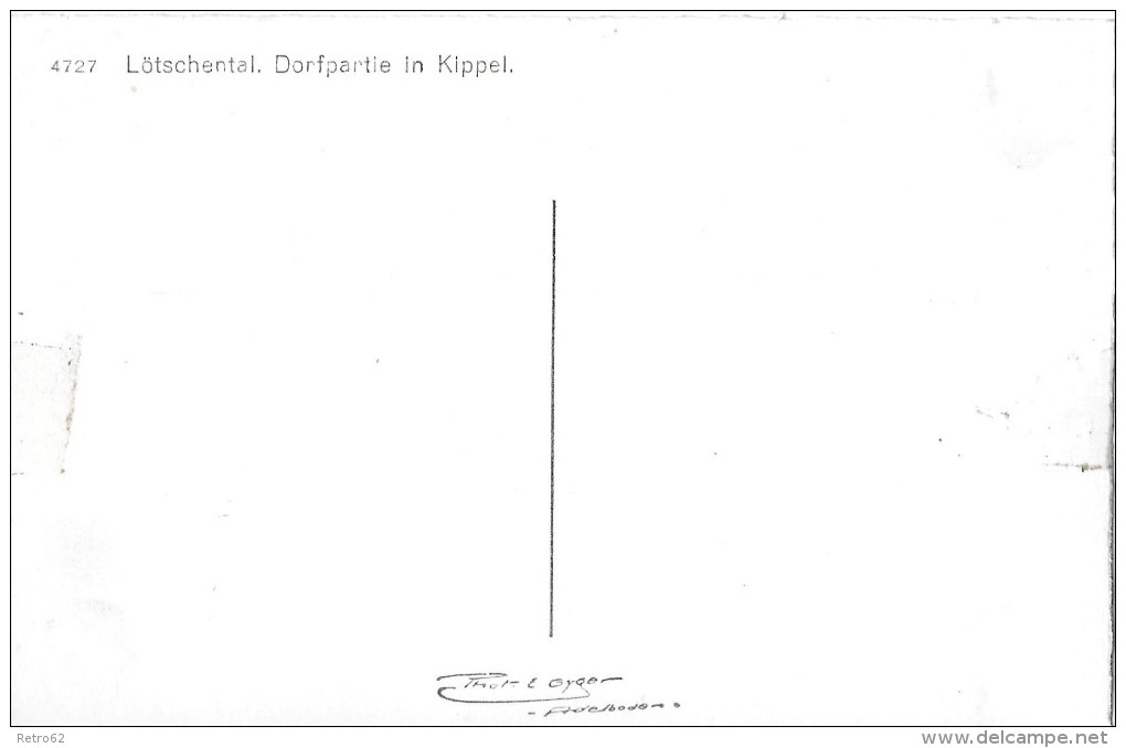 KIPPEL IM LÖTSCHENTAL &#8594; Dorfstrasse Mit Kindern In Tracht, Fotokarte Ca.1960 - Kippel