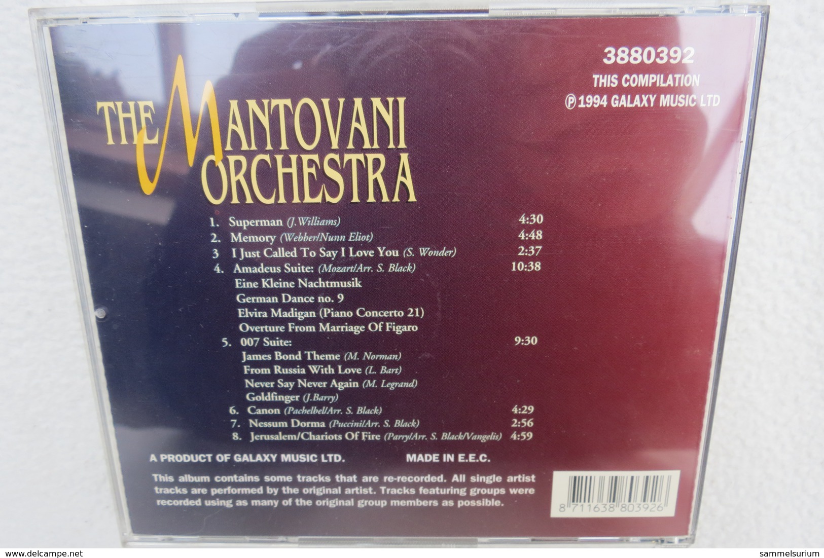 CD "The Mantovani Orchestra" The Incomparable Mantovani - Instrumental