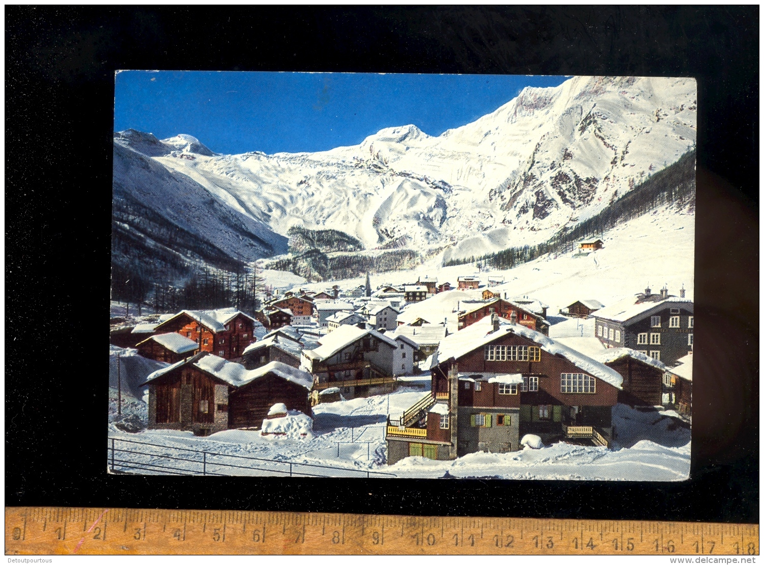 SAAS FEE Valais : Stadt Mit Feegletscher Und Längfluh Allalinhorn Alphubel Täschhorn 1964 - Täsch