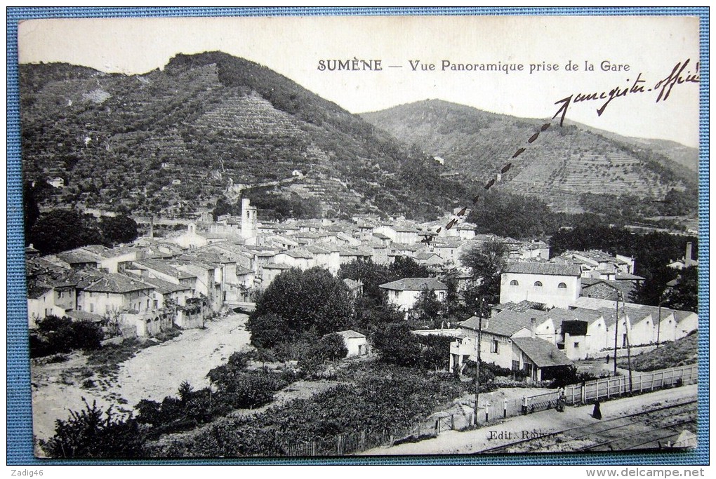 SUMENE - VUE PANORAMIQUE PRISE DE LA GARE - Sumène