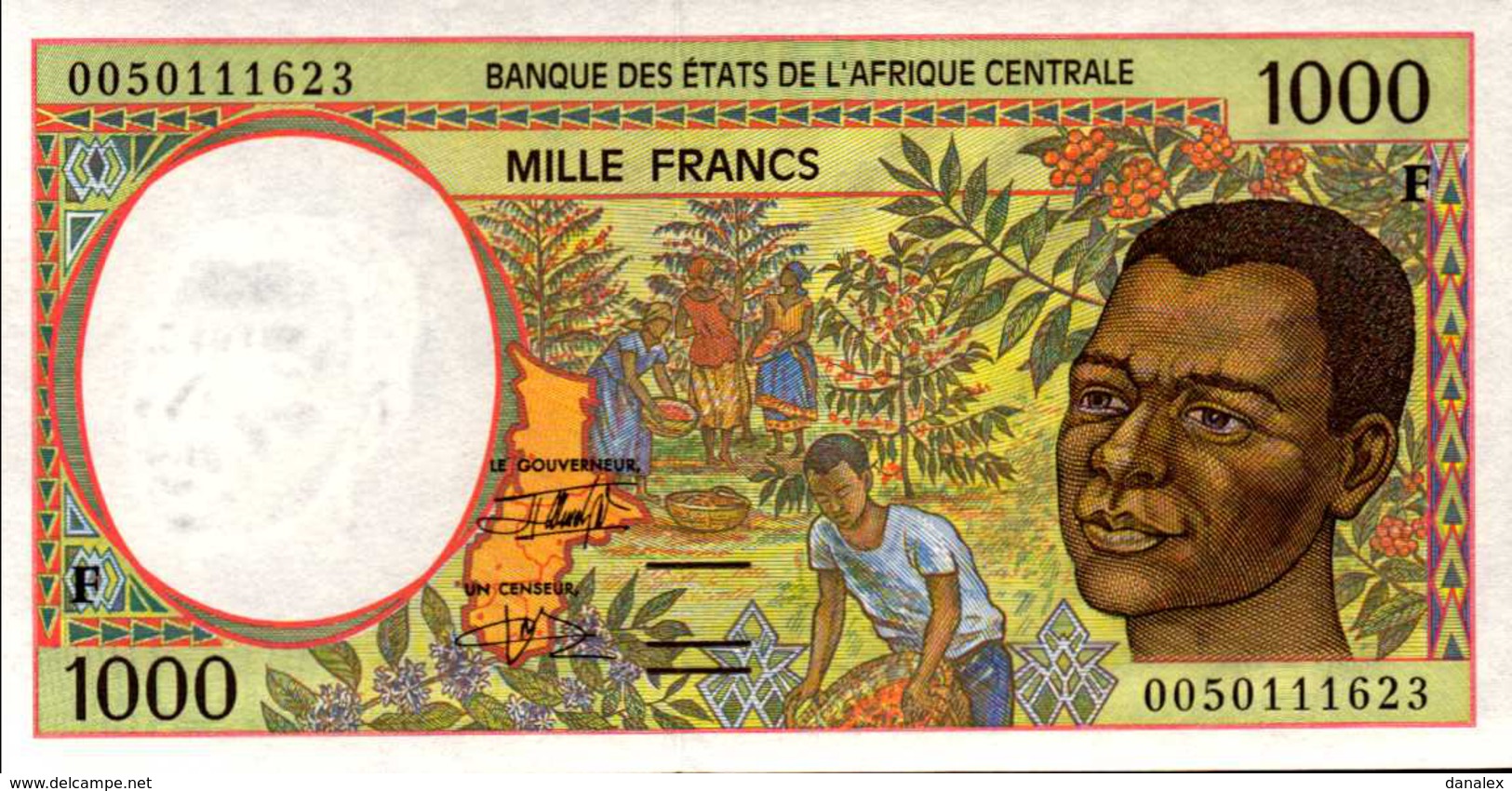 République CENTRAFRICAINE 1000 FRANCS 2000  Pick 302?  UNC/NEUF - Central African Republic