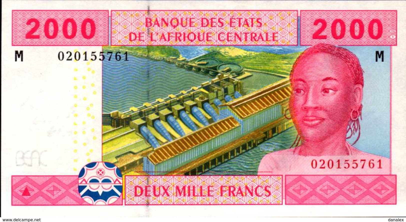 République CENTRAFRICAINE  2000 FRANCS De 2002  Pick 308  UNC/NEUF - Central African Republic