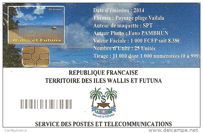 *WALLIS & FUTUNA* - Scheda A Chip Usata - Wallis-et-Futuna