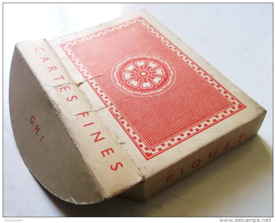 ANCIEN JEU DE 32 CARTES . CARTES FINES G.H.I. PIQUET PIKET FIJNE KAARTEN - 32 Cards