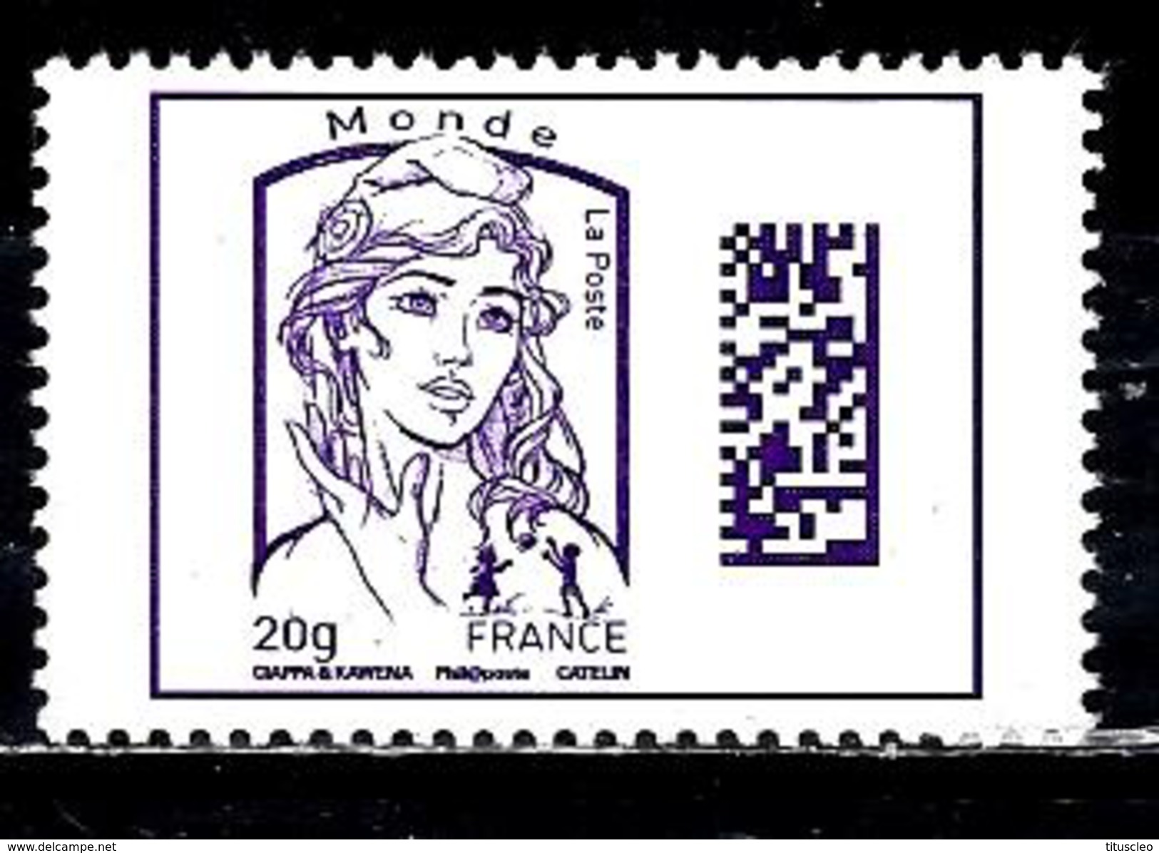 FRANCE 20g Monde** Violet Marianne De Ciappa-Kavena - 2013-2018 Marianne De Ciappa-Kawena