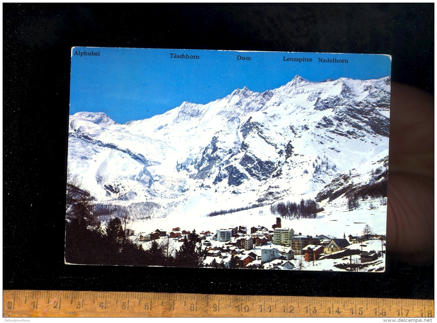 SAAS FEE Valais : Stadt Mit Alphubel Täschhorn Dom Lenzspitze Nadelhorn 1964 - Täsch