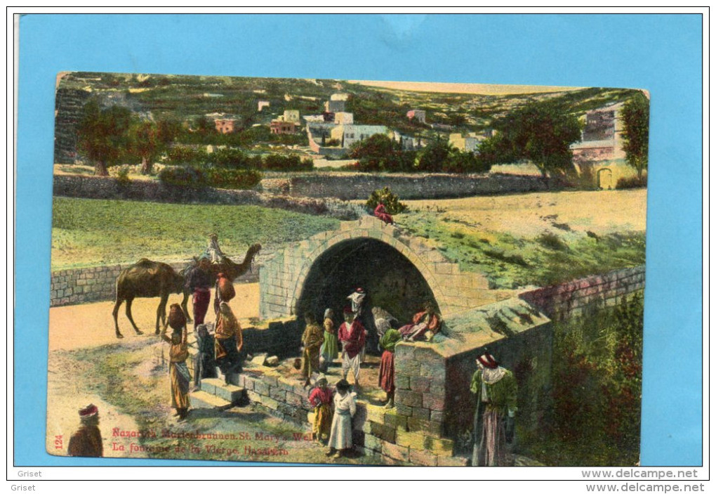 PALESTINE-NAZARETH-fontaine De La Vierge-  Animée Années 1900-10 - Palestina