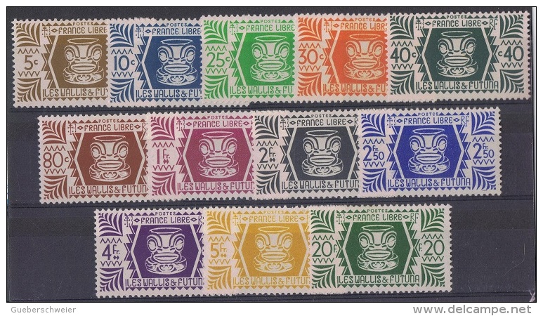 WALL-4 - WALLIS & FUTUNA 12 Val. France Libre Entre N° 133 Et 141 Neufs**/* - Unused Stamps