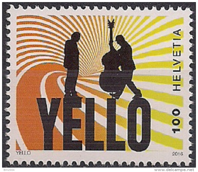 2016 Schweiz Mi.  2466**MNH    37 Jahre Musiker-Duo „Yello - Unused Stamps