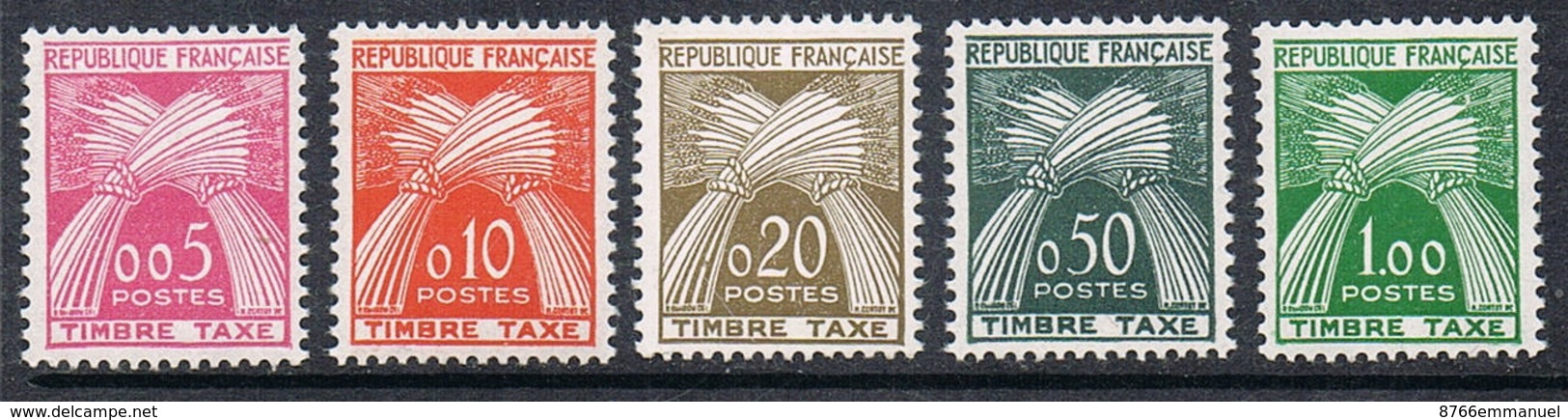 FRANCE TAXE N°90 A 94 N** - 1960-.... Nuovi