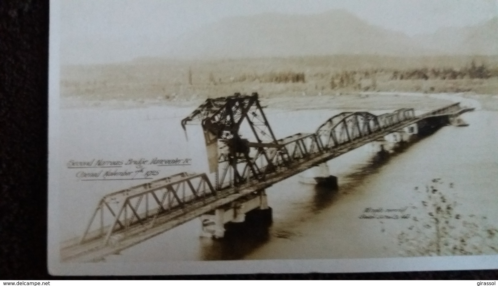 CPA PONT SECOND NARROWS  BRIDGE VANCOUVER OPENED NOVEMBER 7 TH 1925 - Puentes