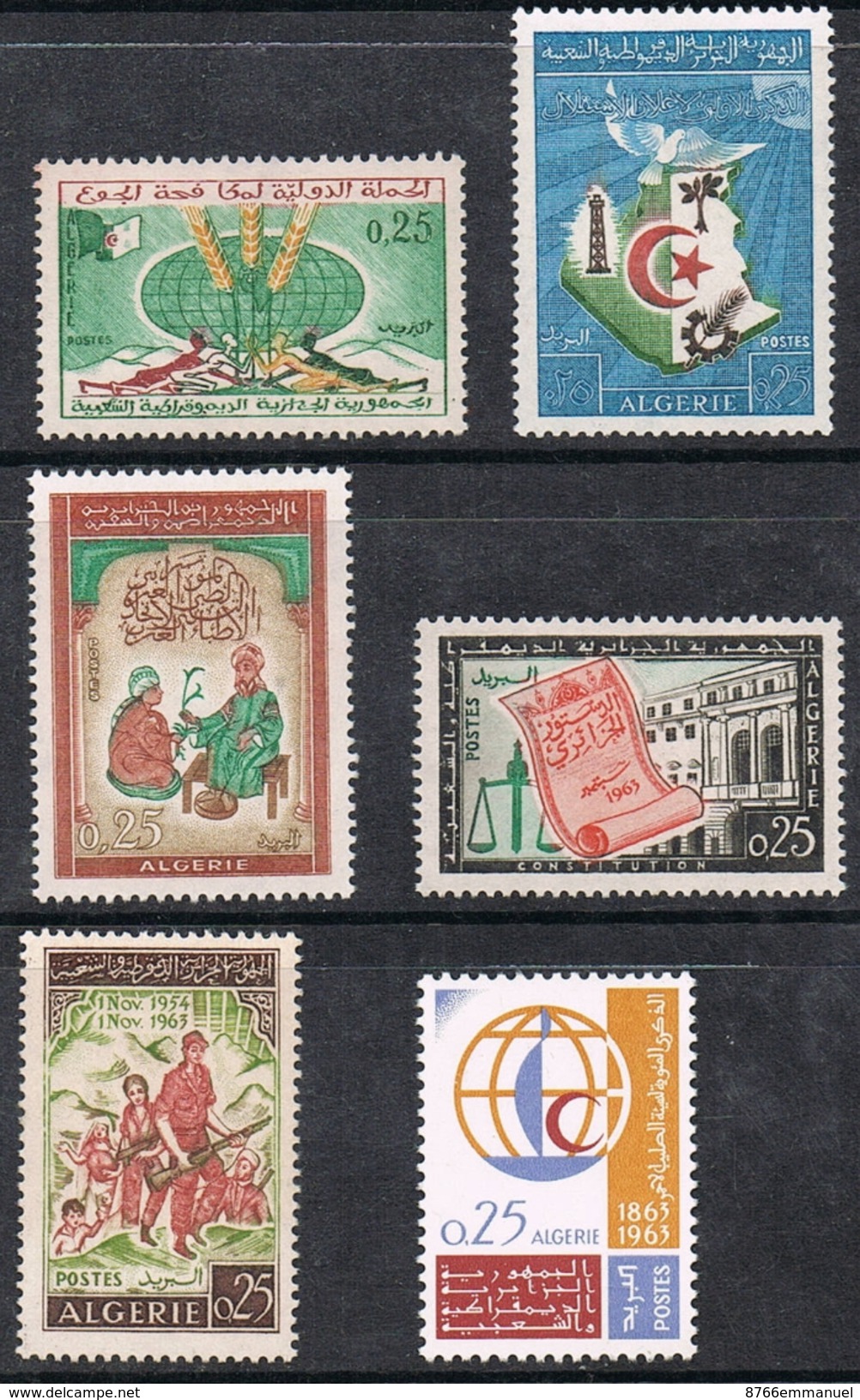 ALGERIE PETIT LOT DE TIMBRES N** - Argelia (1962-...)