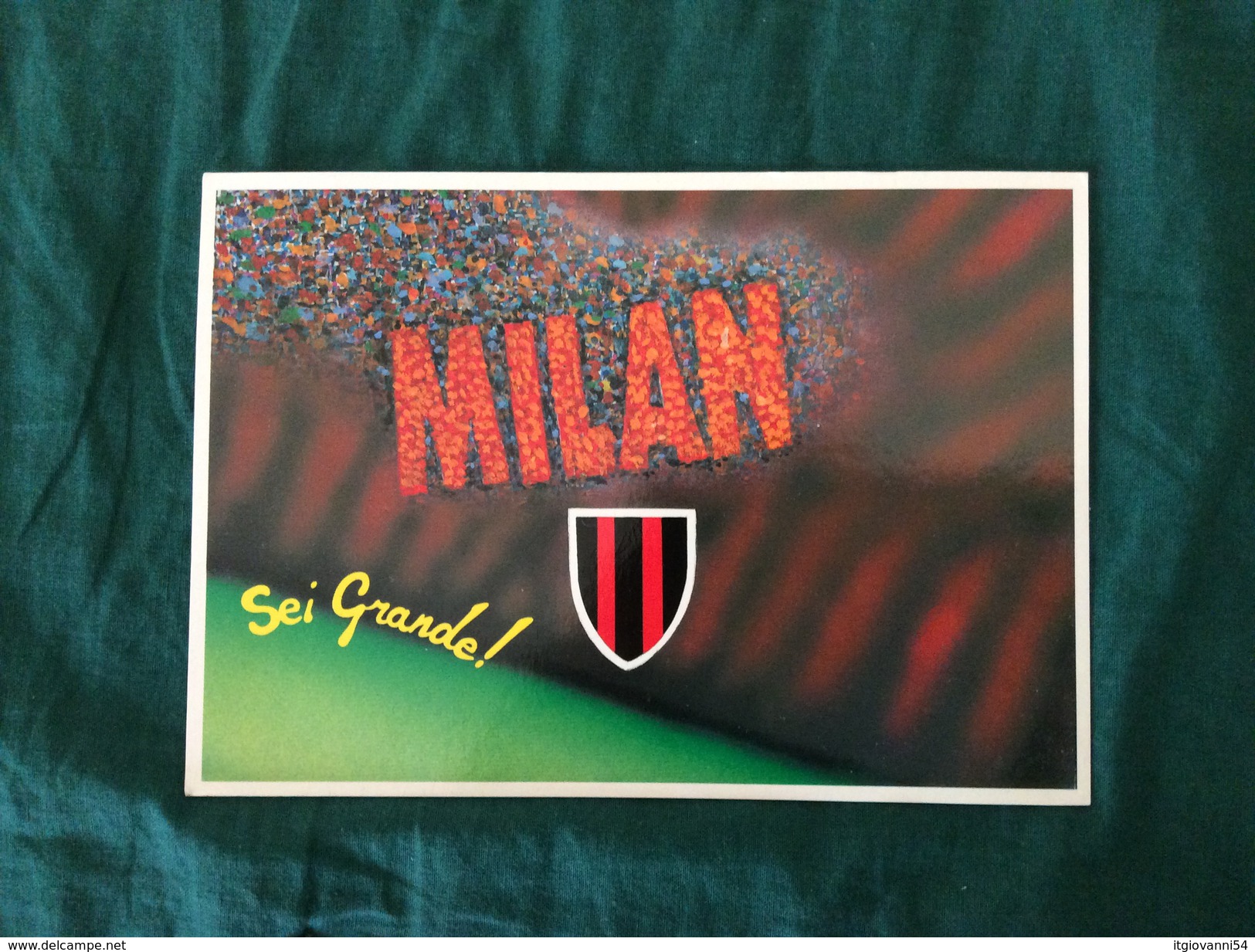 Cartolina Allegorica Milan Con Sul Retro Annullo Milan-Foggia Camp. Ital. Calcio 92-93 - Calcio