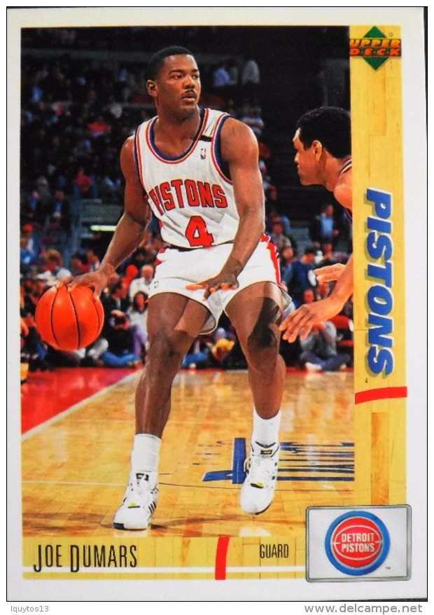 DETROIT PISTONS - In - 92 / 93 ( Carte ) Joe Dumars - Guard - N.B.A .n° 7 . 2 Scans - TBE - Detroit Pistons