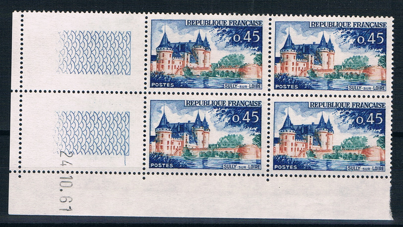 N° 1313 En Bloc De 4 Coin Datée Neuf ** - 1960-1969